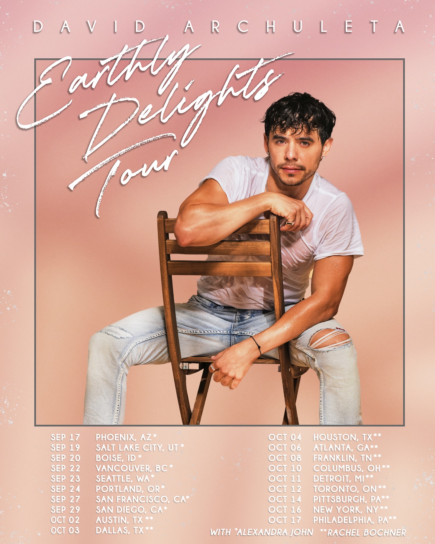 Rachel Bochner Earthly Delights Tour Poster 2025